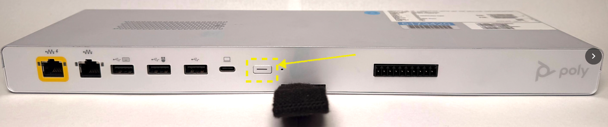 Power button on the compute module
